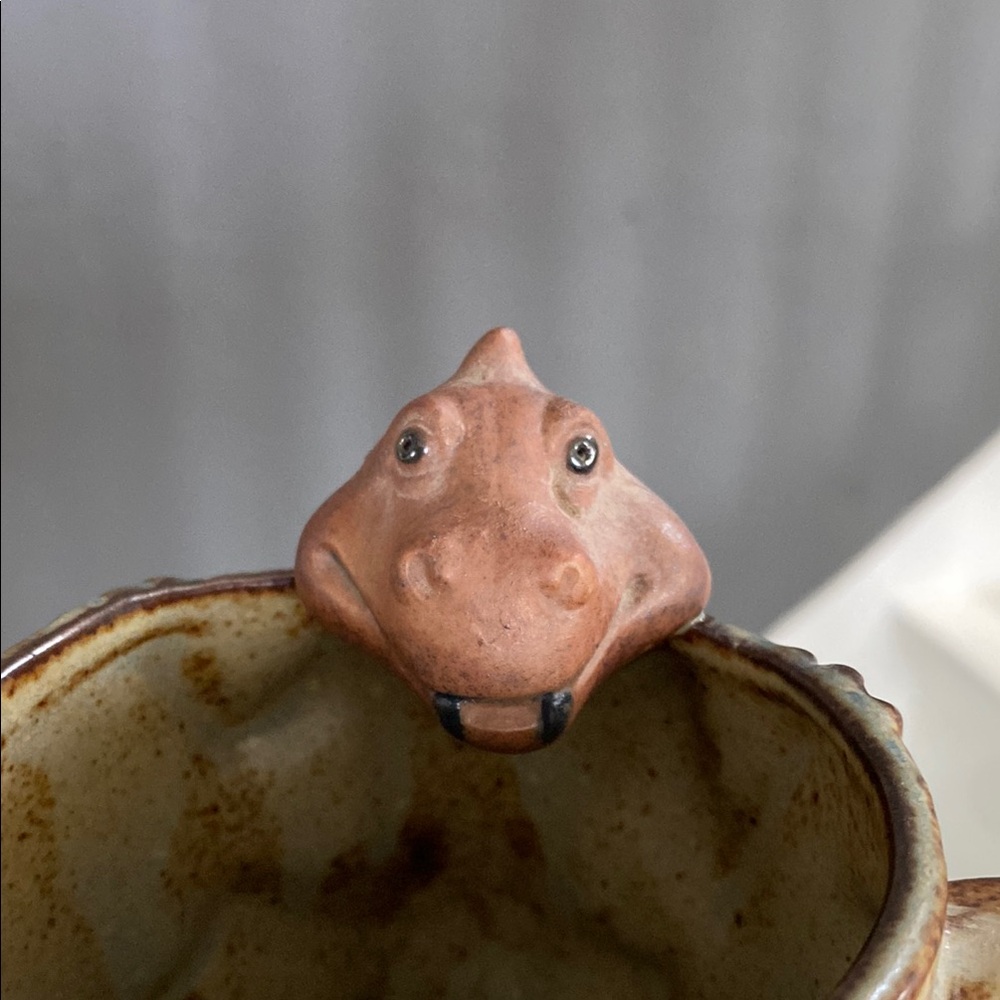 Vintage Stoneware Japan Sea Creature Lizard 3D Mug Coffee Cup - Picture 4 of 9